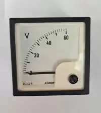 ZIEGLER, DC, ANALOG VOLTMETER, 0-60V DC, CL 1.5, 90 DEG, 72x72mm, PQ72