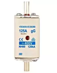 SCHRACK, HRC FUSE ELEMENT, SIZE 00, 125A, 400VAC, ISP00125