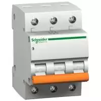 SCHNEIDER ELECTRIC, MCB, Domae, 3P, 25A, 6kA, 400V AC, 50/60 Hz, 17082