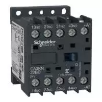 SCHNEIDER ELECTRIC, CONTROL RELAY, TeSys CAK, 4P, 2NO+2NC, 10A, COIL VOLTAGE 24V DC, CA3KN22BD