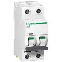 SCHNEIDER ELECTRIC, MCB, Acti9, iC60N, 2P, 16A, 6kA, 440V AC, 50/60 Hz, A9F45216