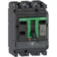 SCHNEIDER ELECTRIC, MCCB, ComPacT, NSX100HB1, 3P, 50A, 75kA, 690V AC, 50/60 Hz, IP 40, LV433250, C10V3MA050