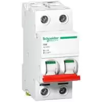 SCHNEIDER ELECTRIC, SWITCH DISCONNECTOR, 40A, 2P, 415V AC, 50/60 Hz, A9S66240