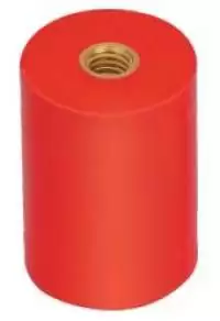 POWERMAT, CYLINDRICAL INSULATOR, HEIGHT: 40mm, M8, R: 30mm, DMC, RED, MS INSERT, CY 3040 M8