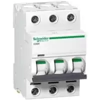 SCHNEIDER ELECTRIC, MCB, Acti9, iC60N, 3P, 10A, 6kA, 440V AC, 50/60 Hz, A9F43310