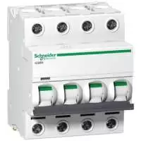 SCHNEIDER ELECTRIC, MCB, Acti9, iC60N, 4P, 20A, 6kA, 440V AC, 50/60 Hz, A9F44420