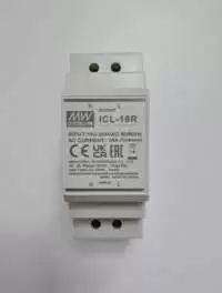 MEAN WELL, AC INRUSH CURRENT LIMITER, VOLTAGE I/P: 180-264V AC, 50/60 Hz, INRUSH CURRENT LIMITING: 23A, CONTINUOUS CURRENT: 16A, DIN RAIL MOUNT, ICL-16R