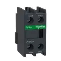 SCHNEIDER ELECTRIC, AUXILIARY CONTACT BLOCK, TeSys Deca, 2NO, FRONT MOUNT, 10A, 690V AC, IP20, LADN20