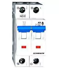 SCHRACK, MINIATURE CIRCUIT BREAKER, MCB, DC, 2P, 2A, C CURVE, BM015202ME