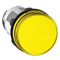 SCHNEIDER ELECTRIC, LED INDICATION LAMP, 24V AC/DC, YELLOW, 22 mm, IP 65, XB7EV05BP