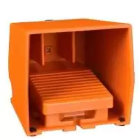SCHNEIDER ELECTRIC, SINGLE FOOT SWITCH, 1 STEP, 2NC+NO, ORANGE, XPER311