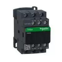 SCHNEIDER ELECTRIC, CONTACTOR, TeSys Deca, 3P, POLE CONTACT 3NO, 12A, AUXILIARY CONTACT 1NO+1NC, COIL VOLTAGE 24V AC, 50/60 Hz, LC1D12B7