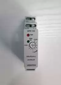 VERITEK, UNDER VOLTAGE RELAY, 3PHASE 4 WIRE, DIN-RAIL MOUNT, 5 TO 15 MIN., SET POINT: -370V AC, SUPPLY VOLTAGE: 400V AC, 50/60 Hz, VIPS-102_3 PHASE