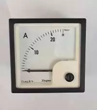 ZIEGLER, DC, ANALOG AMMETER, 25A/75mV, CL 1.5, 90 DEG, 72x72mm, PQ72
